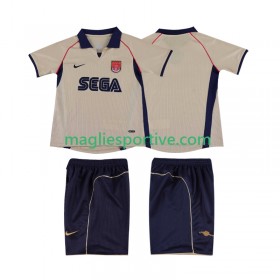 Completo Calcio Arsenal 2001 Retro Bambino Divisa Trasferta 2002